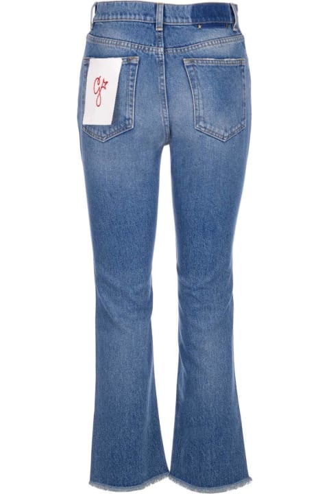 Logo Patch Flared Jeans