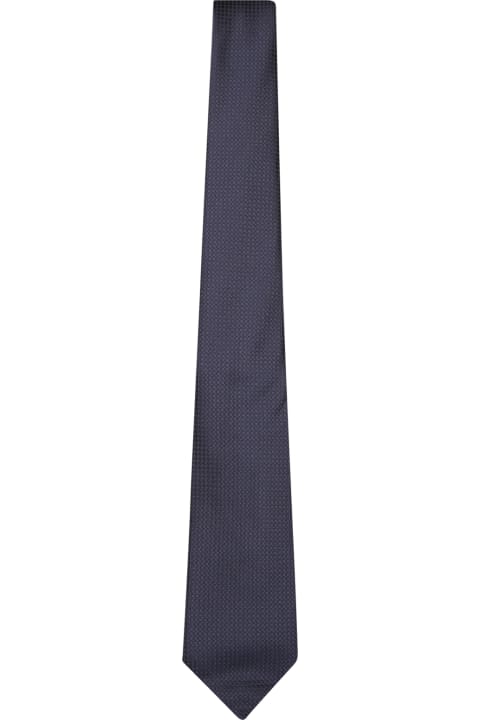 Canali for Men Canali 8cm Blue Micro-pattern Tie