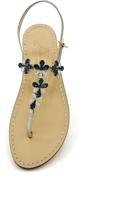 آخر صيحات الموضة من السيدات Dea Sandals Navy Blue Narcissus Jewel Sandals