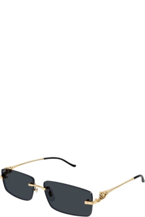 ウィメンズ Cartier Eyewearのアイウェア Cartier Eyewear Ct0430s - Gold Grey Sunglasses