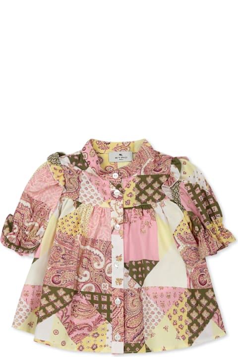 Homeware Etro Multicolor Shirt For Baby Girl With Paisley Patchwork Print