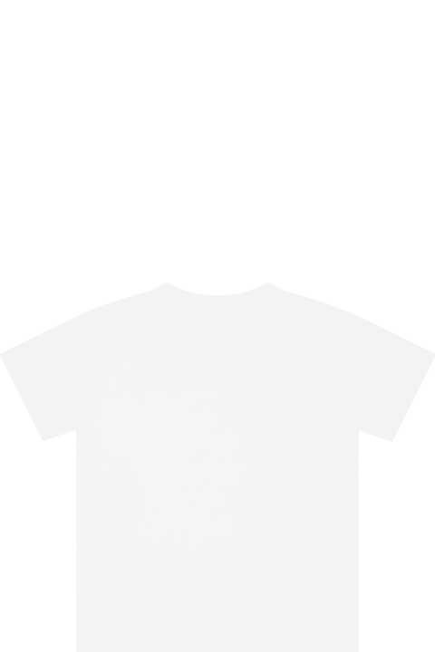 أدوات منزلية Ralph Lauren White T-shirt For Boy With Pony Logo