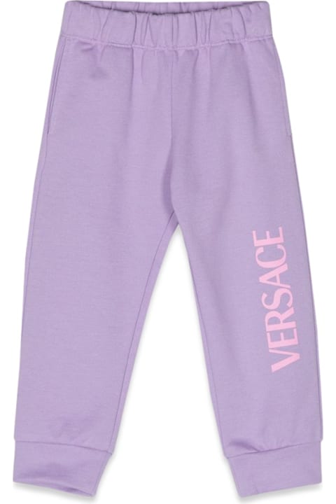 Versace Bottoms for Baby Girls Versace Sweatpant Logo