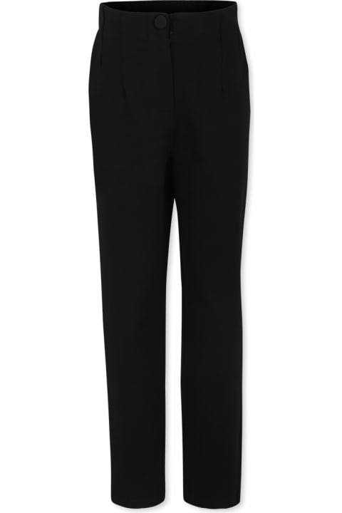 Homeware Pinko Black Trousers For Girl With Logo