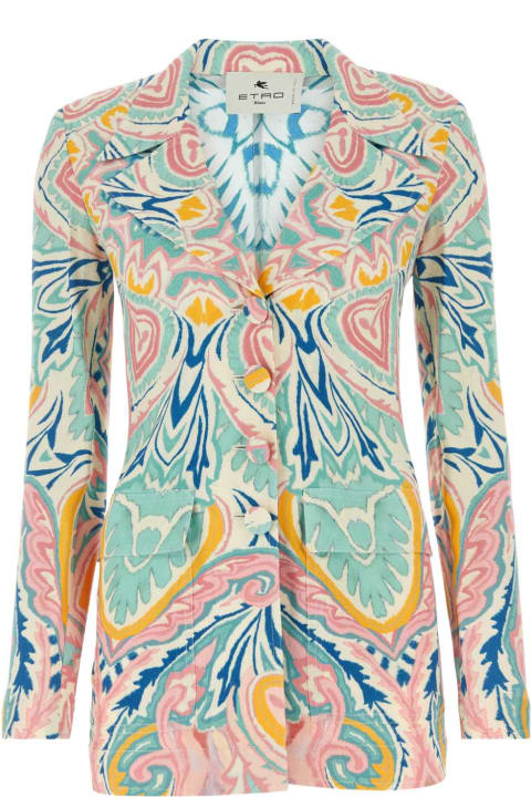 Etro Coats & Jackets for Women Etro Printed Crepe Blazer