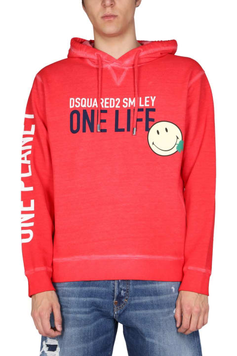 Dsquared2 Sale for Men Dsquared2 "one Life One Planet Smiley" Sweatshirt