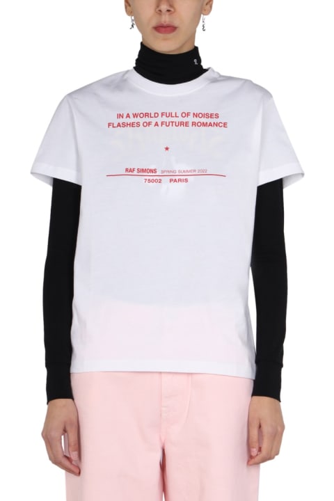 Raf Simons Topwear for Women Raf Simons Logo Print T-shirt