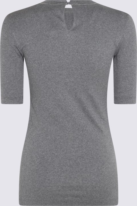 أدوات منزلية Brunello Cucinelli Ruthenium Grey Cotton Stretch T-shirt