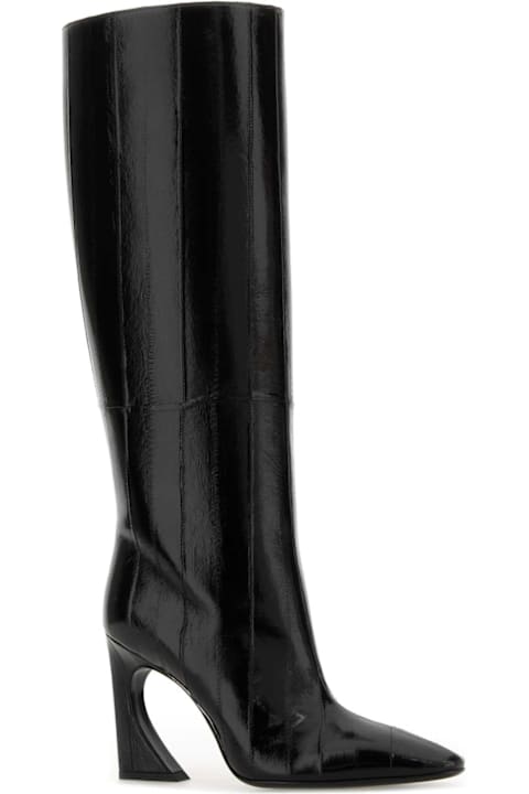 Homeware Fendi Black Leather Fendi Arco Boots