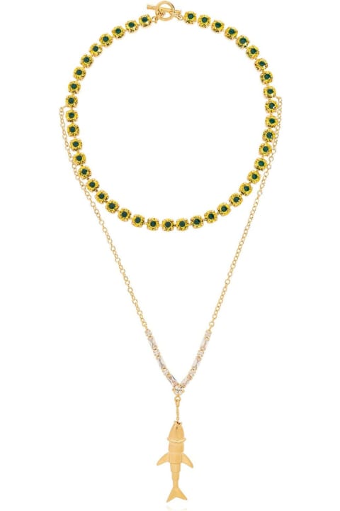 Necklaces for Women Marni Fish Charm Embellished Necklace