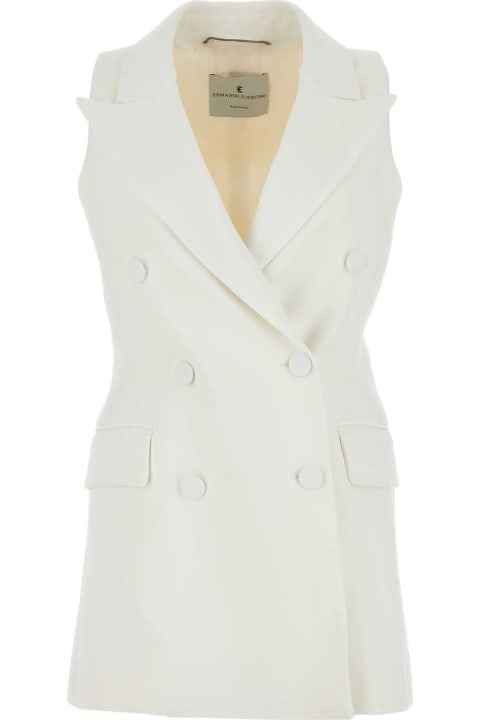 Ermanno Scervino Coats & Jackets for Women Ermanno Scervino White Viscose Blend Vest