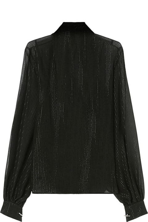 Max Mara for Kids Max Mara Scafati Silk Shirt With Lurex Profiles