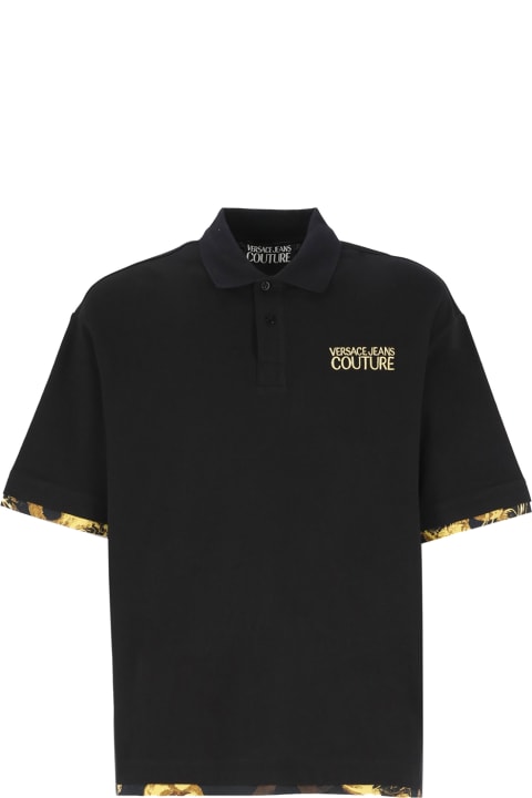 Versace Jeans Couture for Men Versace Jeans Couture Polo Shirt With Baroque Details
