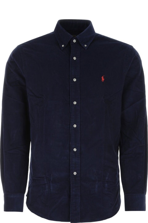 Polo Ralph Lauren Shirts for Men Polo Ralph Lauren Midnight Blue Corduroy Shirt