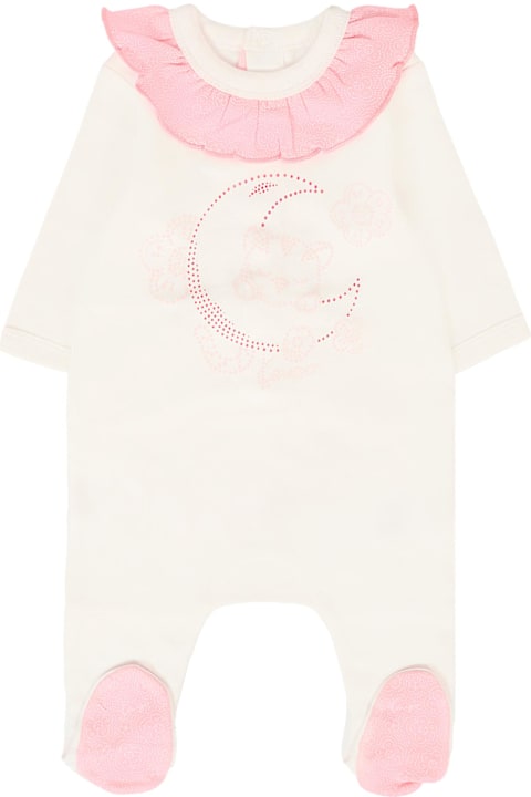 Homeware Kenzo Kids Pink Babygrow For Baby Girl With Tiger