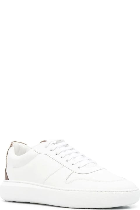Herno for Men Herno White Calf Leather Sneakers