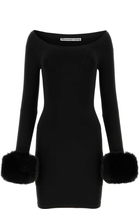 Fashion for Women Alexander Wang Black Stretch Nylon Mini Dress