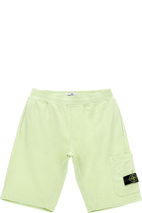 Homeware Stone Island Junior Cargo Badge Logo Bermuda Shorts
