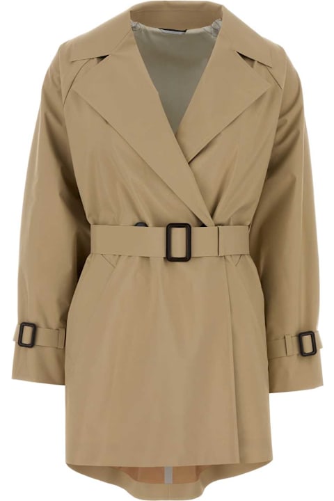 Weekend Max Mara for Men Weekend Max Mara Beige Cotton Dovatta Trench Coat