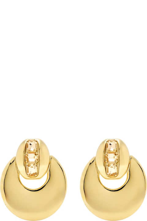 Homeware Saint Laurent Rhinestone Disc Earrings