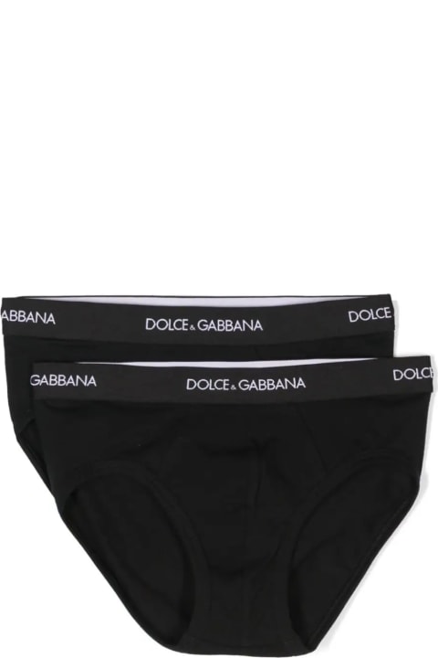 Underwear for Boys Dolce & Gabbana Set Of 2 Briefs With Logo