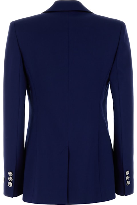 ウィメンズ コート＆ジャケット Versace Blue Stretch Wool Blazer