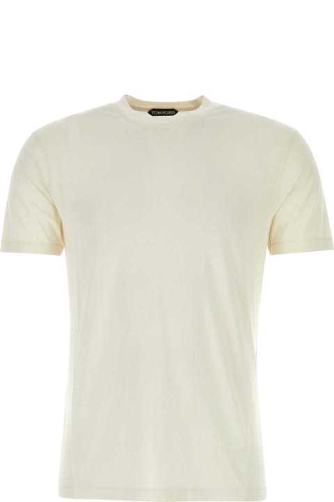 Topwear for Men Tom Ford Sand Lyocell Blend T-shirt