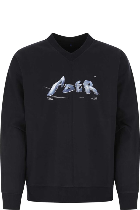 Ader Error Fleeces & Tracksuits for Men Ader Error Blue Cotton Blend Sweatshirt