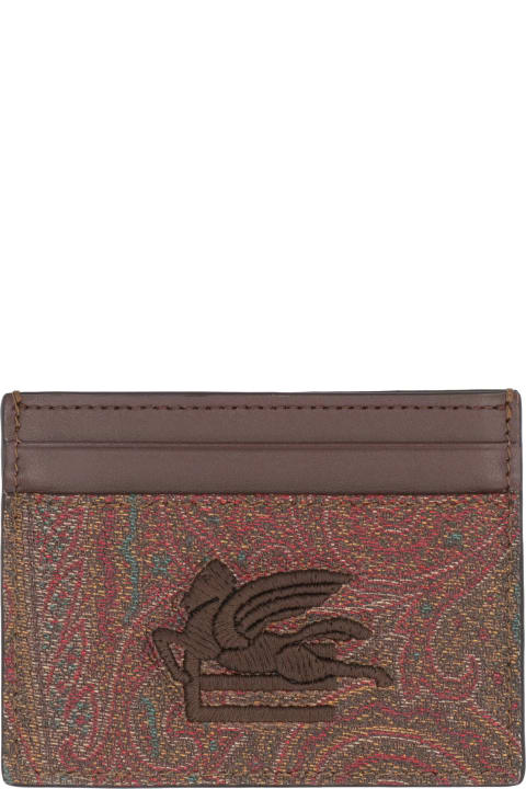 Etro Wallets for Women Etro Coated Canvas Card Holder