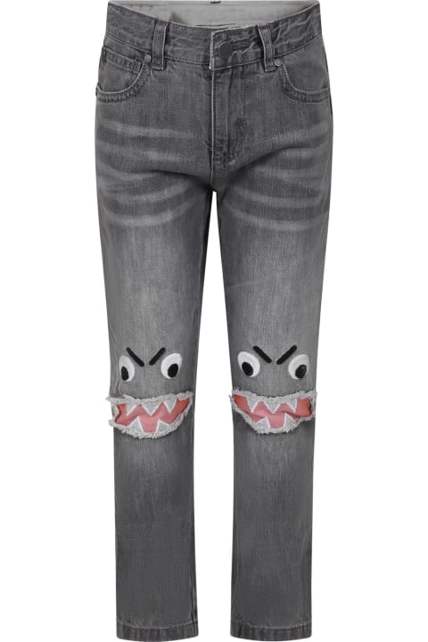Homeware Stella McCartney Kids Grey Jeans For Boy With Shark