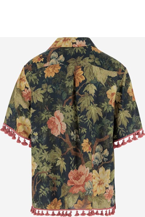 آخر صيحات الموضة من القسم الرجالي Valentino Multicolor Linen Shirt