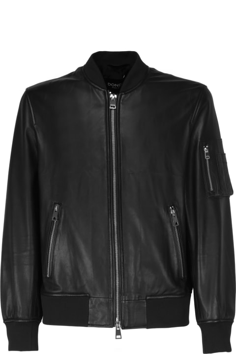 メンズ Dondupのコート＆ジャケット Dondup Leather Jacket With Zip