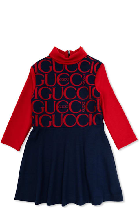 بدلات لـ أولاد Gucci Gucci Kids Hooded Dress