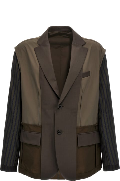 Sacai Coats & Jackets for Men Sacai Two-material Blazer