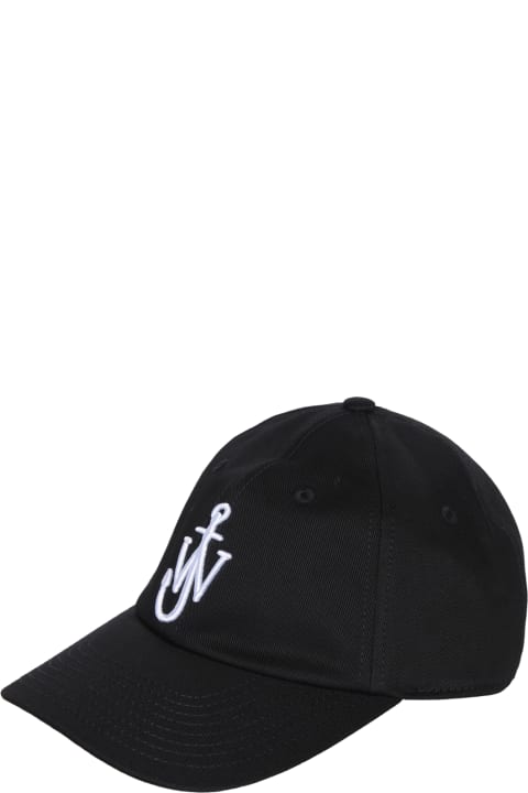 Hats for Men J.W. Anderson Logo Black Hat