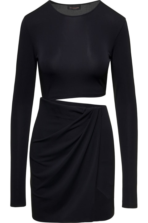 The Andamane Dresses for Women The Andamane Black Asymmetric Cut-out Minidress In Polyester Woman