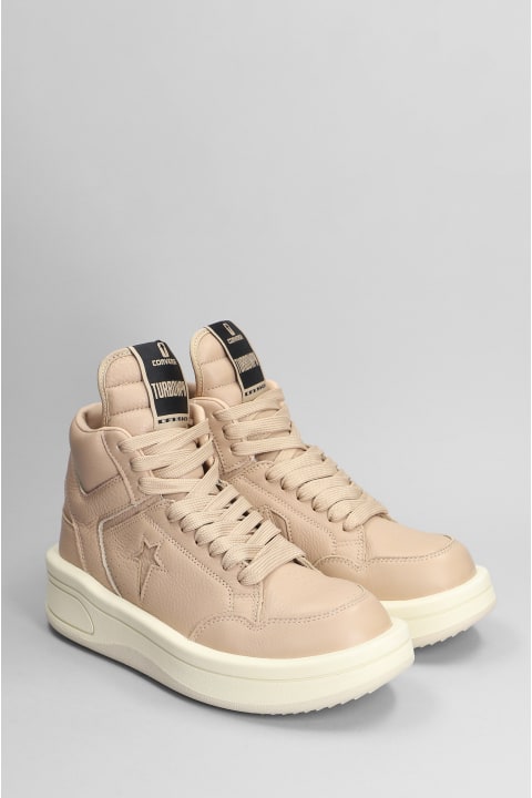 Shoes for Men DRKSHDW Turbowpn Sneakers In Beige Leather