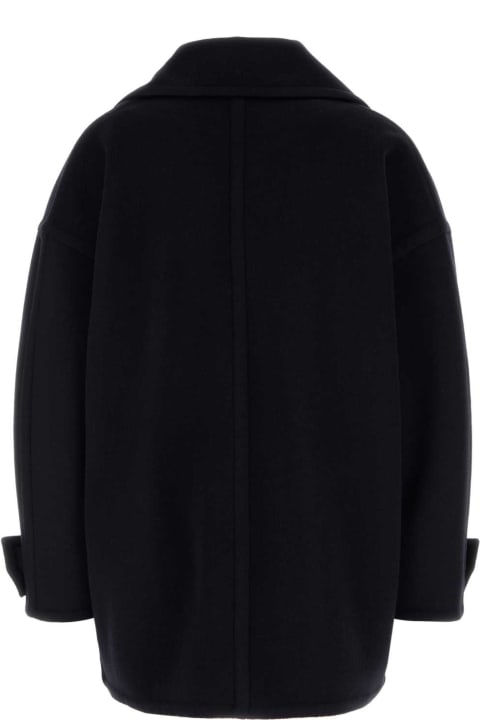 Loewe for Women Loewe Midnight Blue Wool Coat