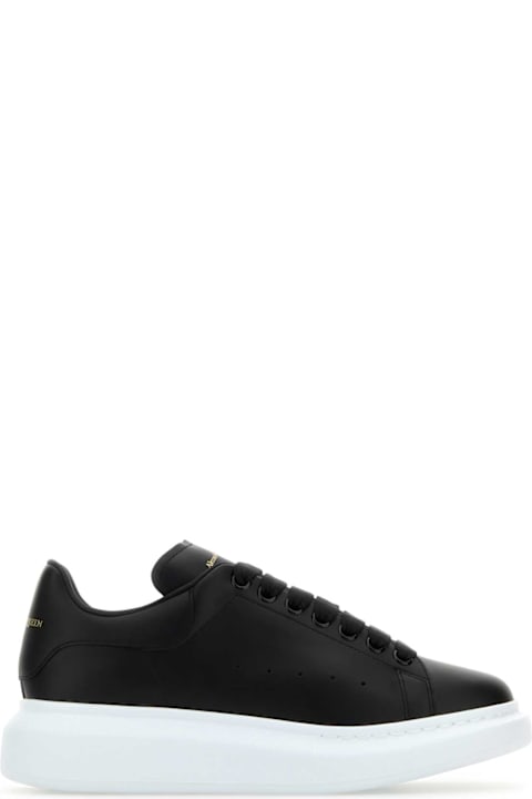 Alexander McQueen Black Leather Sneakers