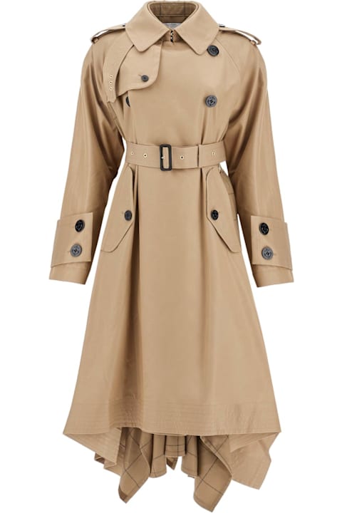 Sacai معاطف وجواكت لـ السيدات Sacai In Pelle\n\ngabardine Trench