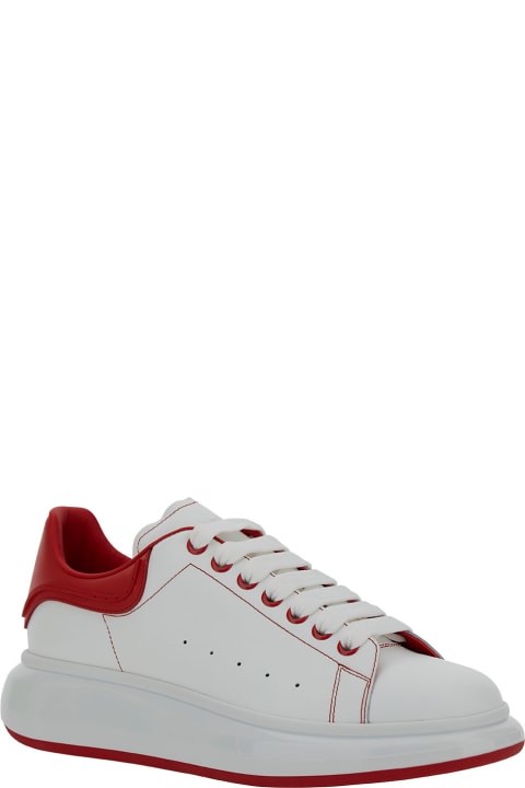 Shoes for Men Alexander McQueen Low Top Sneakers With Oversized Platform In Leather