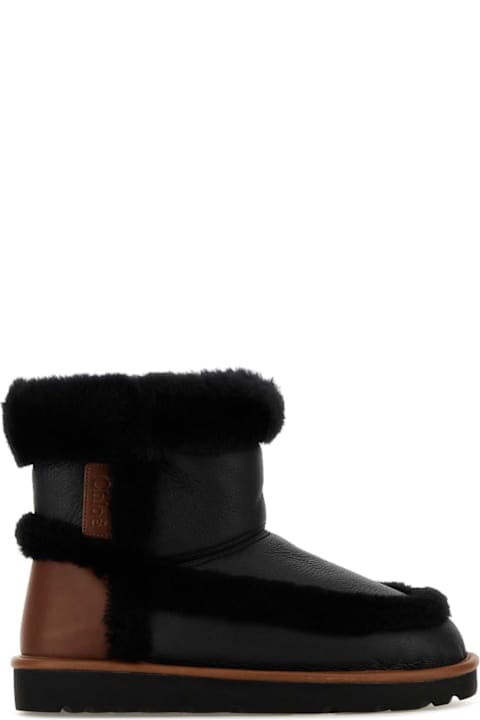 Chloé Black Shearling Dolcie Ankle Boots