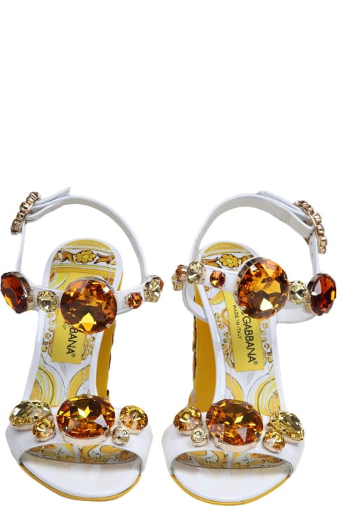 Dolce & Gabbana Sandals for Men Dolce & Gabbana Keira Patent Sandal With Applied Stones