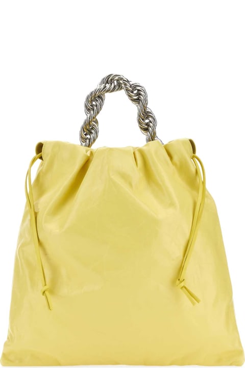 Jil Sander Shoulder Bags for Women Jil Sander Yellow Leather Bucket Bag