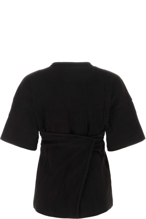 Baserange Topwear for Women Baserange Black Cotton Shaw T-shirt
