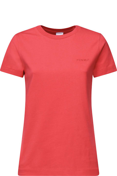 Homeware Pinko T-shirt Half Sleeves Logo Embroidery
