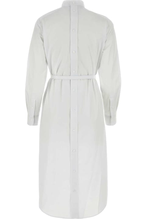 Fendi for Women Fendi White Poplin Shirt Dress