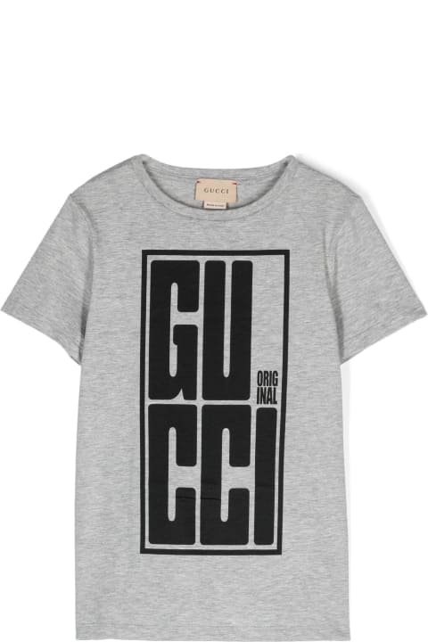 Gucci T-Shirts & Polo Shirts for Girls Gucci Gucci Kids T-shirts And Polos Grey