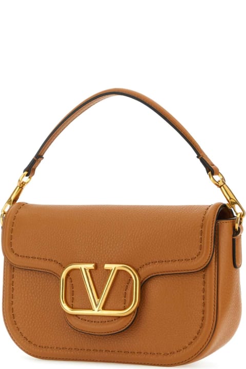 Valentino Garavani for Women Valentino Garavani Camel Leather Alltime Shoulder Bag