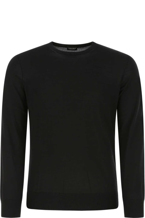 Zegna for Men Zegna Black Cashmere Blend Sweater